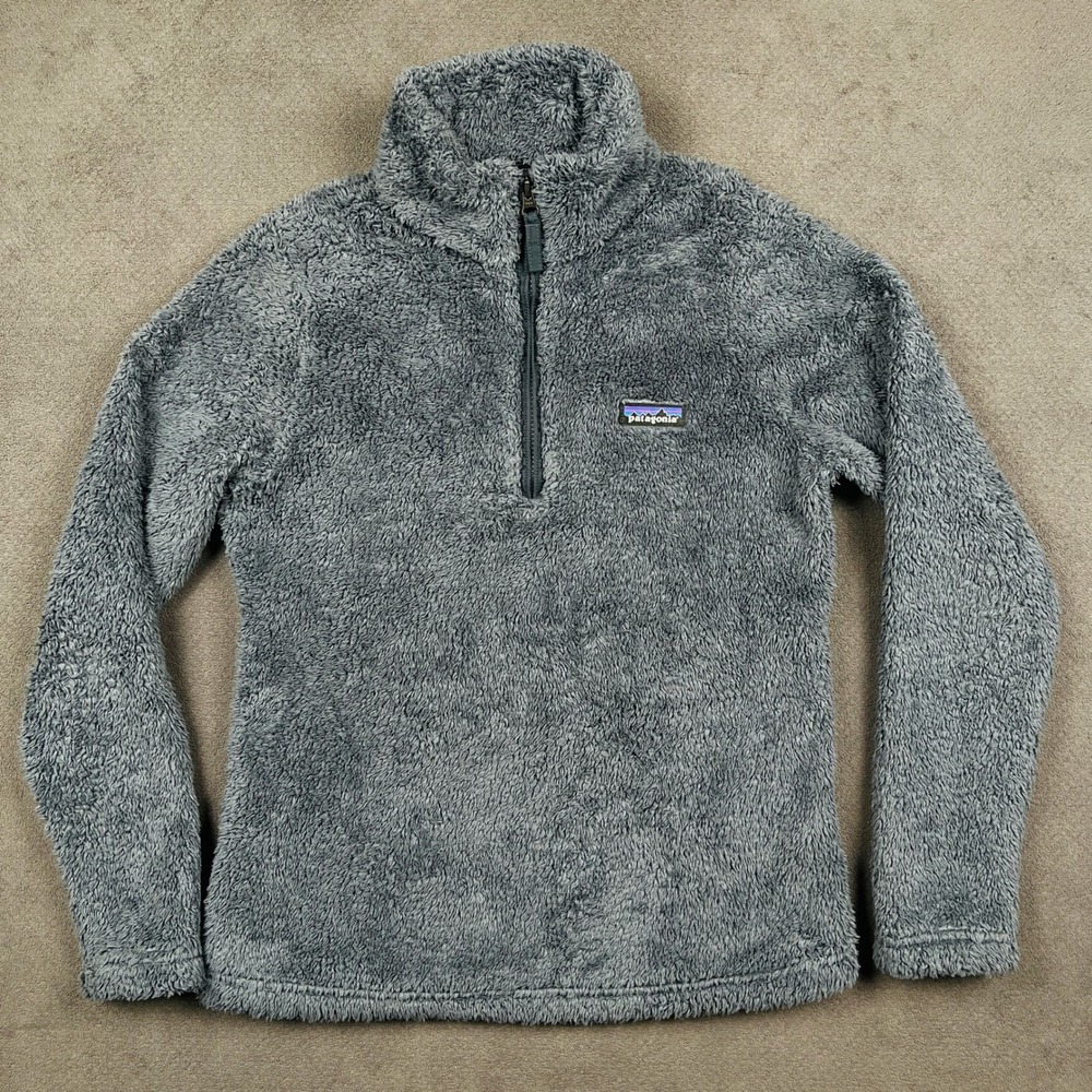 Patagonia Los Gatos 1/4 Zip Fleece Pullover Women Small Smolder Blue Fuzzy 25235